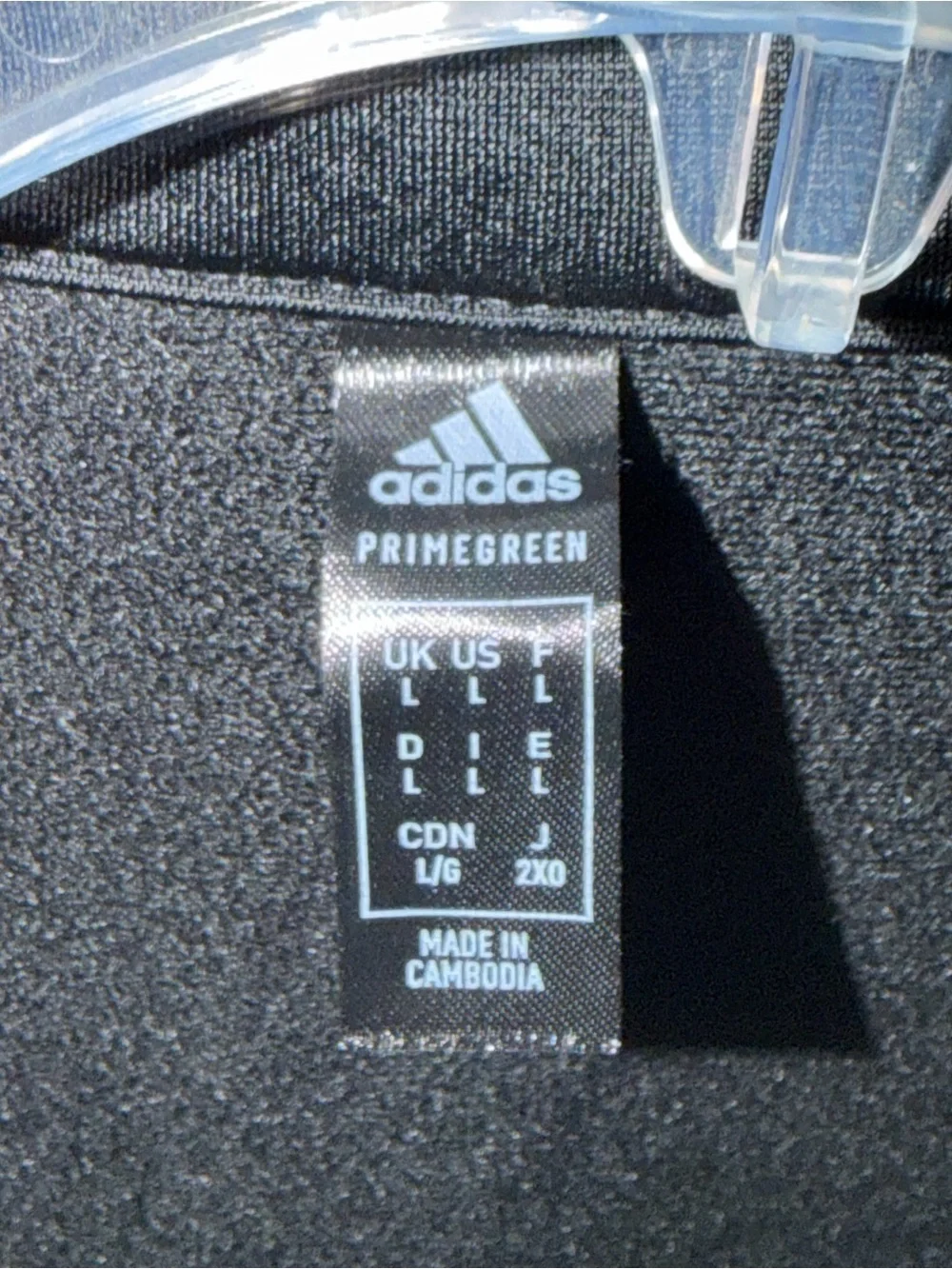 Adidas Men’s Black Track Jacket with Signature White Stripes - Size Large